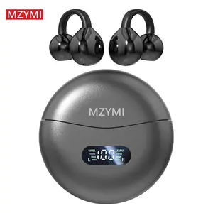 MZYMI True Wireless Open Earphones with Digital Battery Display 9D Surround Sound for Music Sports Android IOS Headset