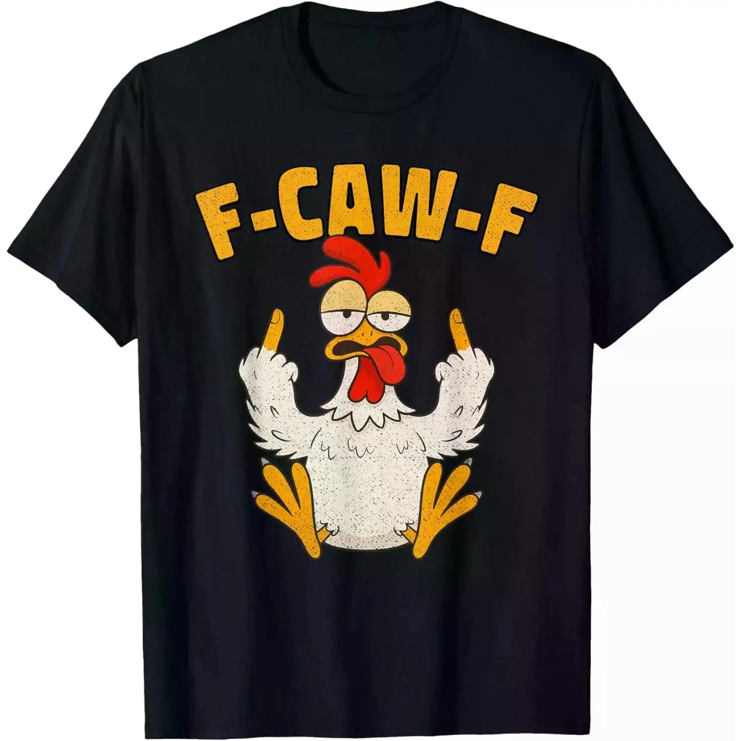 Men's Short-Sleeve T-Shirt - Fashion Tops with Funny Rooster Chicken Whisperer "Fawk Off" Graphic, Comfortable Fabric (Clarification: This Is Not a Hoodie), Shortsleeve, Cotton, Outfits, Soft, Menswear, Round Neck, Print, Casual, Bird Figure Men's Short-S