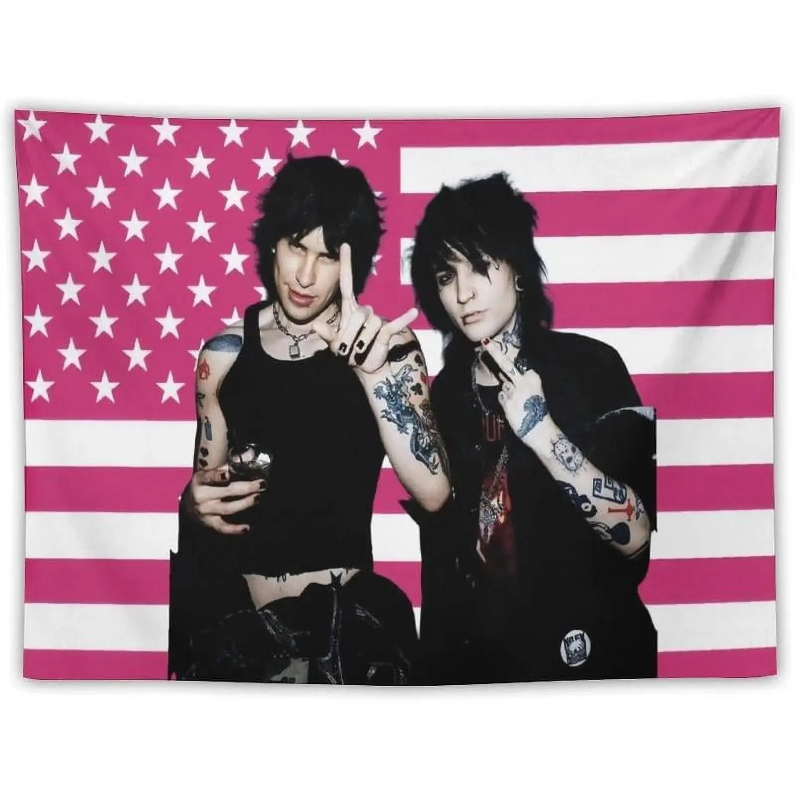 Jake And Johnnie Smooth Peach Tapestry Wall Hanging - Artwork Flag Poster, 30"x40" Home Decor Gift for Bedroom Wedding Living Room Dorm, Cloth