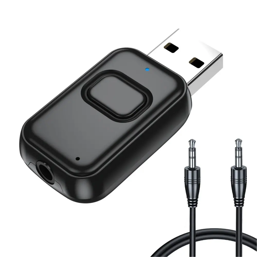 5.4 Bluetooth-compatible Audio Adapter, Mini Wireless Receiver and Transmitter, Portable Stereo Sound Converter, Supports 3.5mm Headphones, Car Connection