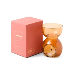 Amber Glass - Essential Oil Burner & Tea Light Candle