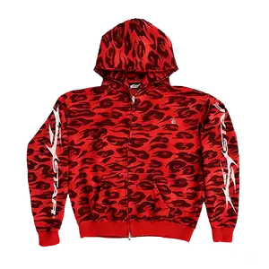 Hellstar Cheetah Zip Hoodie 'Red'（sneakers）
