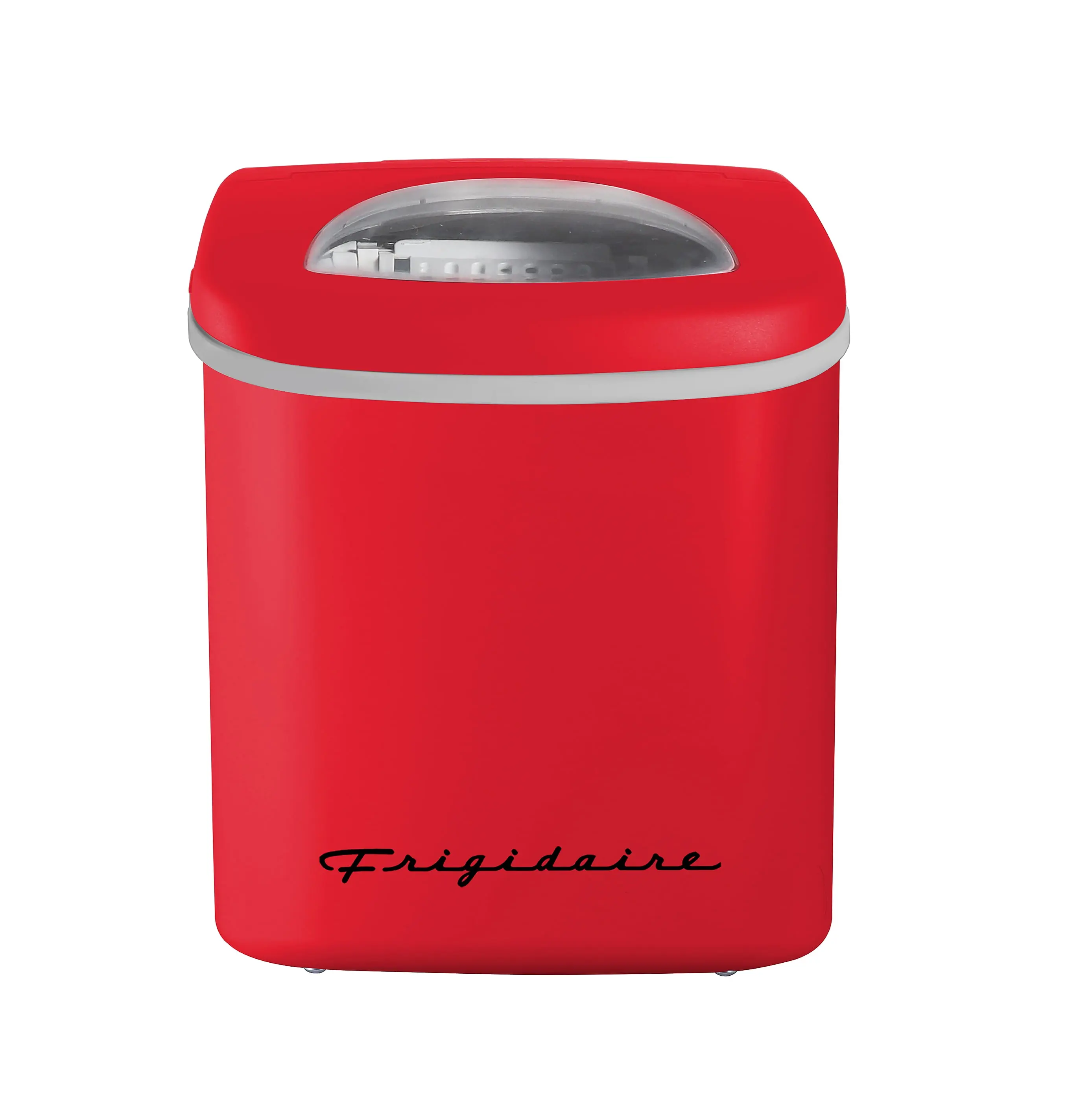 Frigidaire 26 lbs. Bullet Ice Maker, Retro Ice Machine with LED Indicators, Red