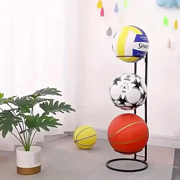 3-layer basketball storage rack, basketball display rack, suitable for basketball, football, volleyball, etc.
