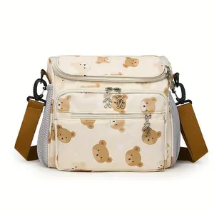 A Single Shoulder Crossbody Parent Bag, Casual Mother And Baby Bag with Multiple Pockets And Large Capacity for Milk Bottles And Diapers