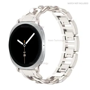 Fashion Metal Band Compatible with Samsung Galaxy Watch 8, Classic Chain Bracelet for Women, Cuban Link Metal Strap, Watch Straps, Smartwatch Strap, Smart Watch Accessories, Fits Galaxy Watch 8