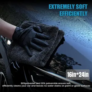 QIFOR TWISTED-LOOP DRYING TOWEL - Ultra-Absorbent Car Drying Towel Made With A Twisted-Loop Microfiber Weave, 1300 GSM Premium Microfiber
