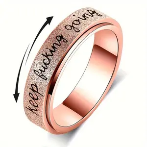 Minimalist Style Fidget, Anxiety Ring Made Of   Rotatable Design Pick A Color U Prefer Match Daily Outfits Party Accessory