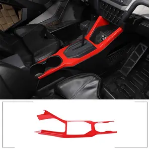 One piece set of ABS sport red car gear shift frame suitable for 2021 North Star Knife RZR PRO XP Uimate