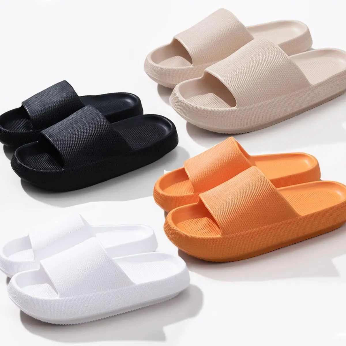 Unisex Solid Color Soft Slippers - Non-slip, Lightweight Bathroom Slippers for Daily Leisure, Family Use, Home Supplies Category