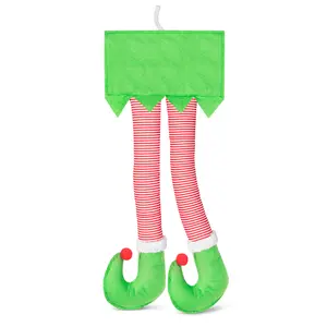 Carbella Trunk Elf Legs Christmas Car Decoration, Stuffed Elf Legs for Car Holiday Striped Xmas Elf Feet Car Accessories for Winter Outdoor/Indoor