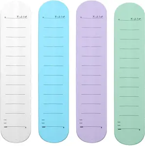 Wrist Notepad 4-Pack, Silicone Memo Wristbands, Reusable Reminder Bracelet Erasable Write-On Band, Waterproof Notepad Wristbands for Daily Tasks Lists