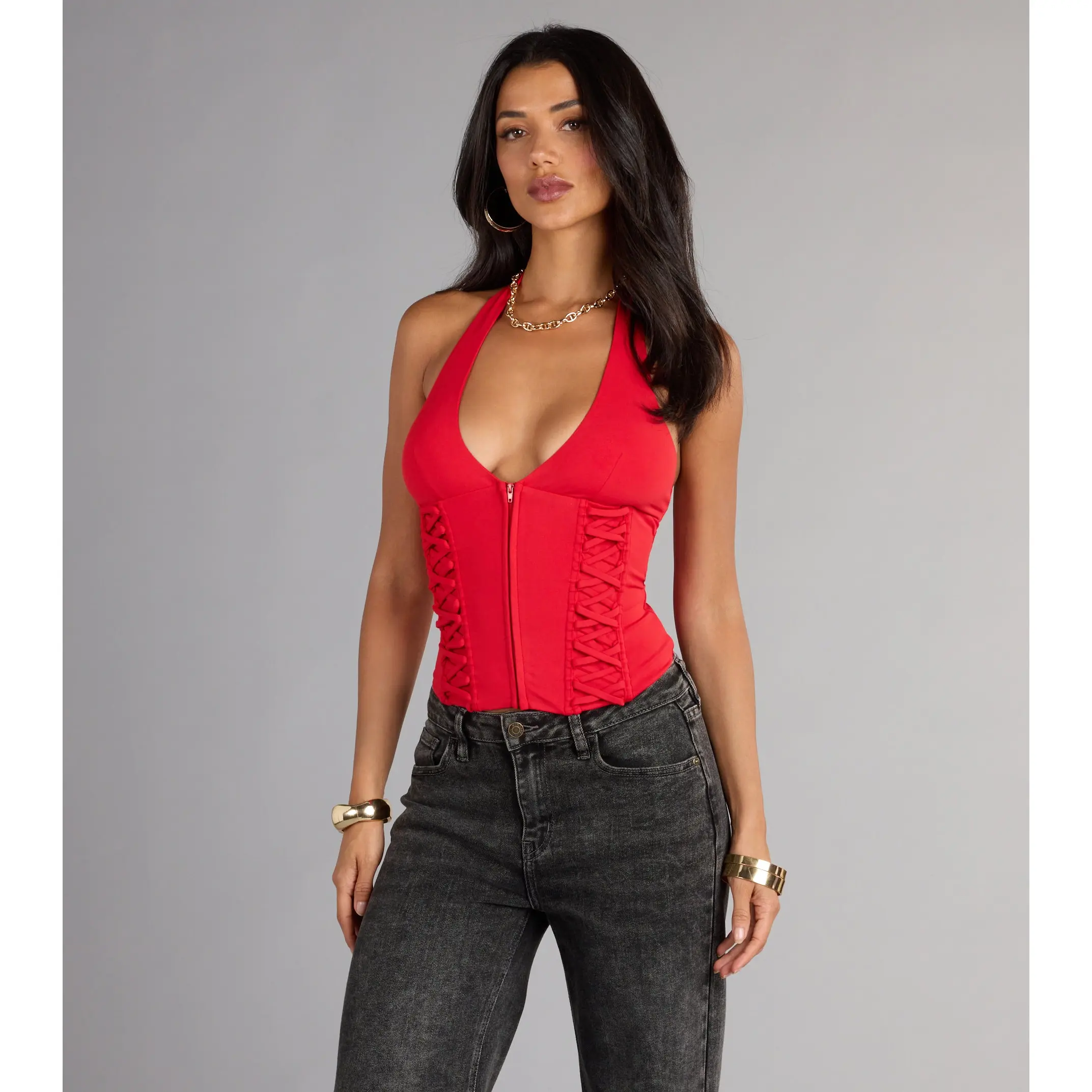 Hot Streak Lace Up Corset Top Hot Streak Lace Up Corset Top