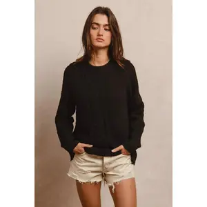 BiBi Twist Knitted Open Shoulder Sweater