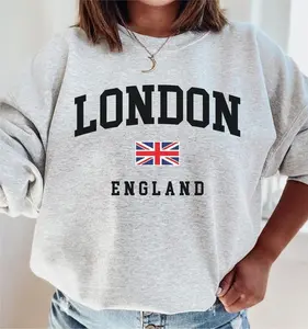 [Sale off up to 50%] London Sweatshirt, London England Shirt, London UK Gift, Cute London Sweater, English Souvenirs, College Style Premium Unisex Crewneck