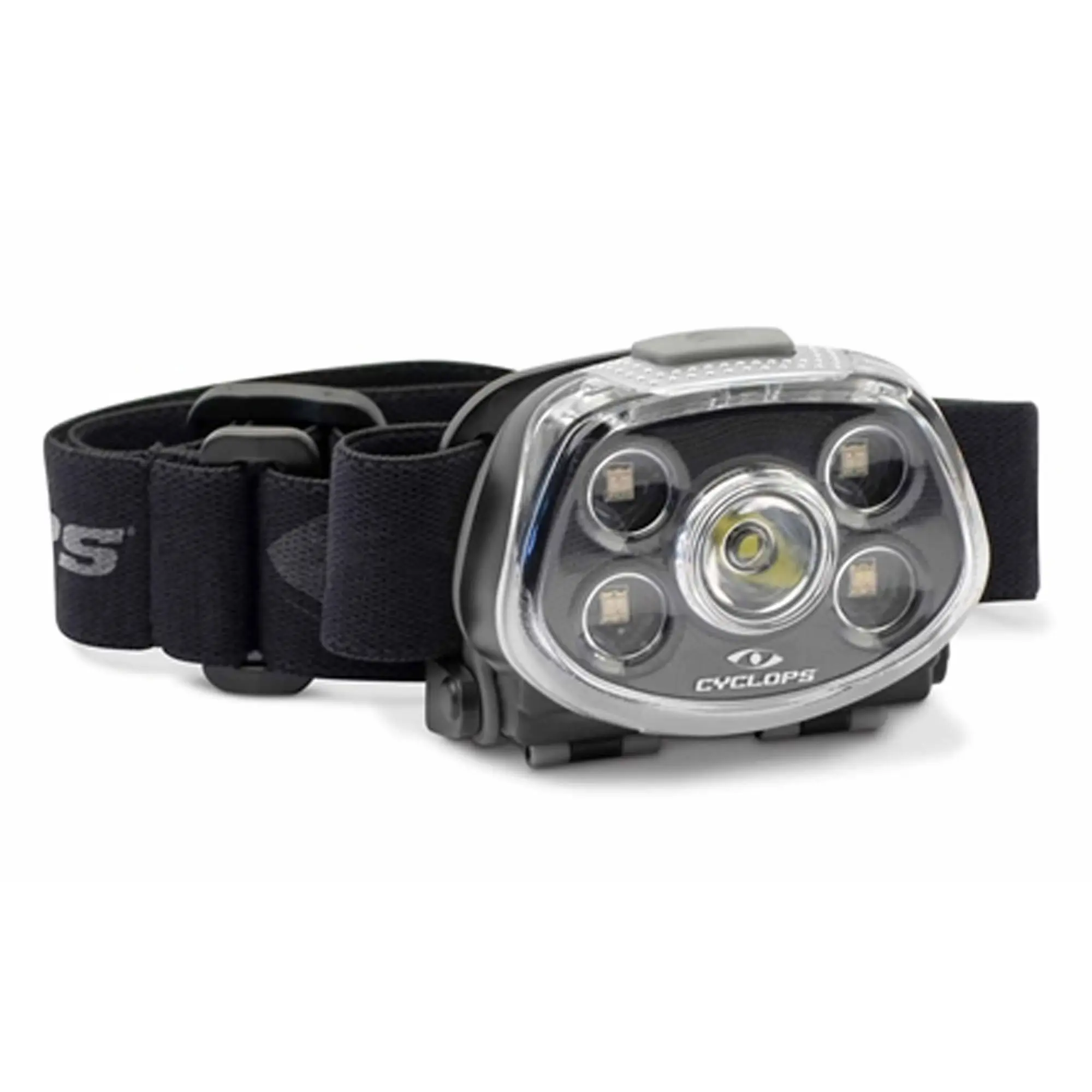 Cyclops Force XP LED Headlamp, 350 Lumens, Adjustable Elastic Headband, 5 Modes with Low and Red 3.2 Lumens, IPX6 Weather Resistant for Outdoor Use, Plastic, Blinking White, Adjustable Light Modes, 3 Up To 64 Hours