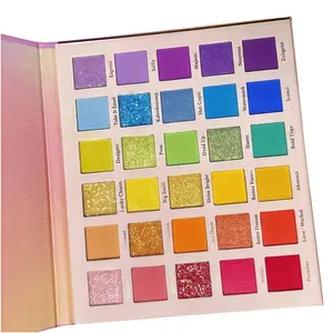 30-Color Eyeshadow Palette Multi-Color Gradient Eye Makeup Palette Metallic Pearl Glitter High Color Rendering Long-Lasting Makeup Combination