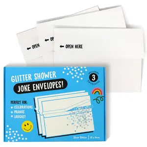 Glitter Shower Enevlope by Central 23 - joke glitter envelope for birthday, anniversary, special occasion - 7.5 by 5.5 inch