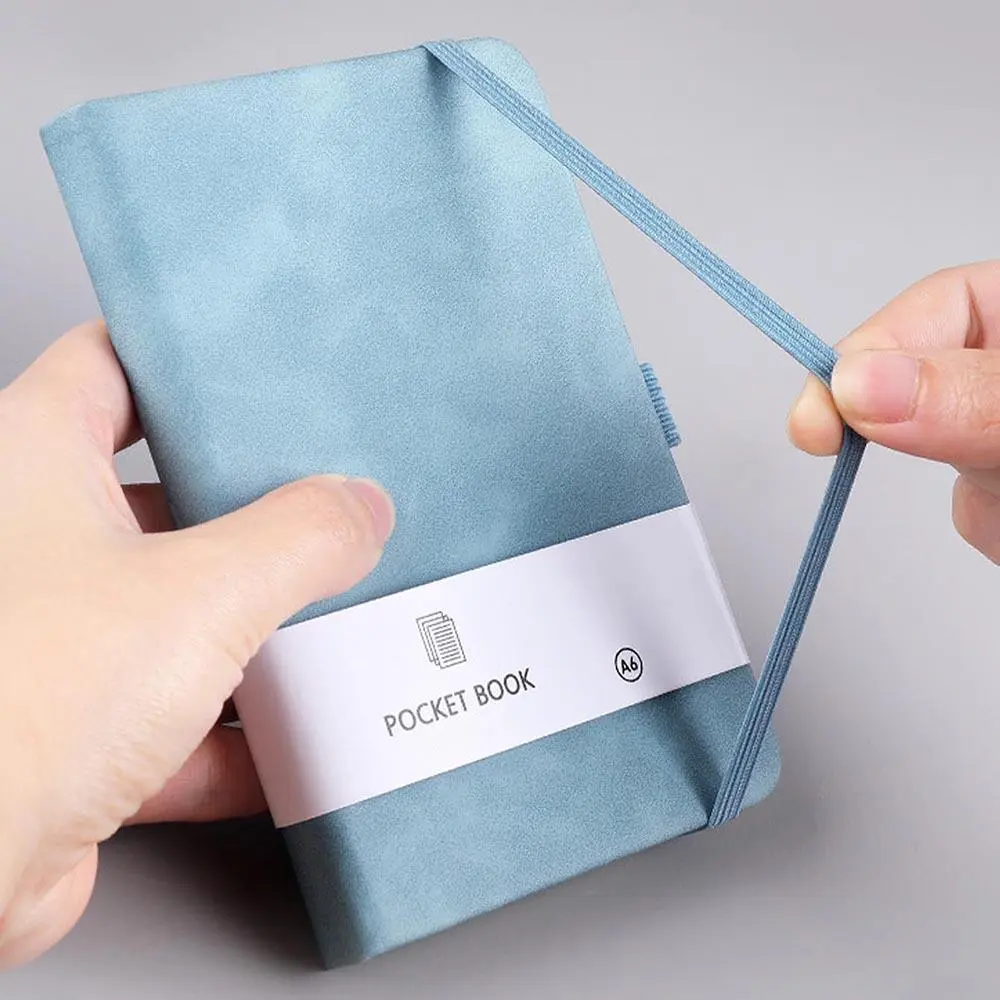 A7 Pocket Notebook, Soft Cover Notebook, 1 Count Mini Notebook with Pen Holder, Portable Diary Notebook, Stationery Supplies for Home School Office, Travel Diary Notebook, Student Stationary