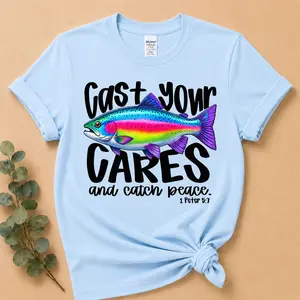 Cast Yours Cares & Catch Peace Shirt