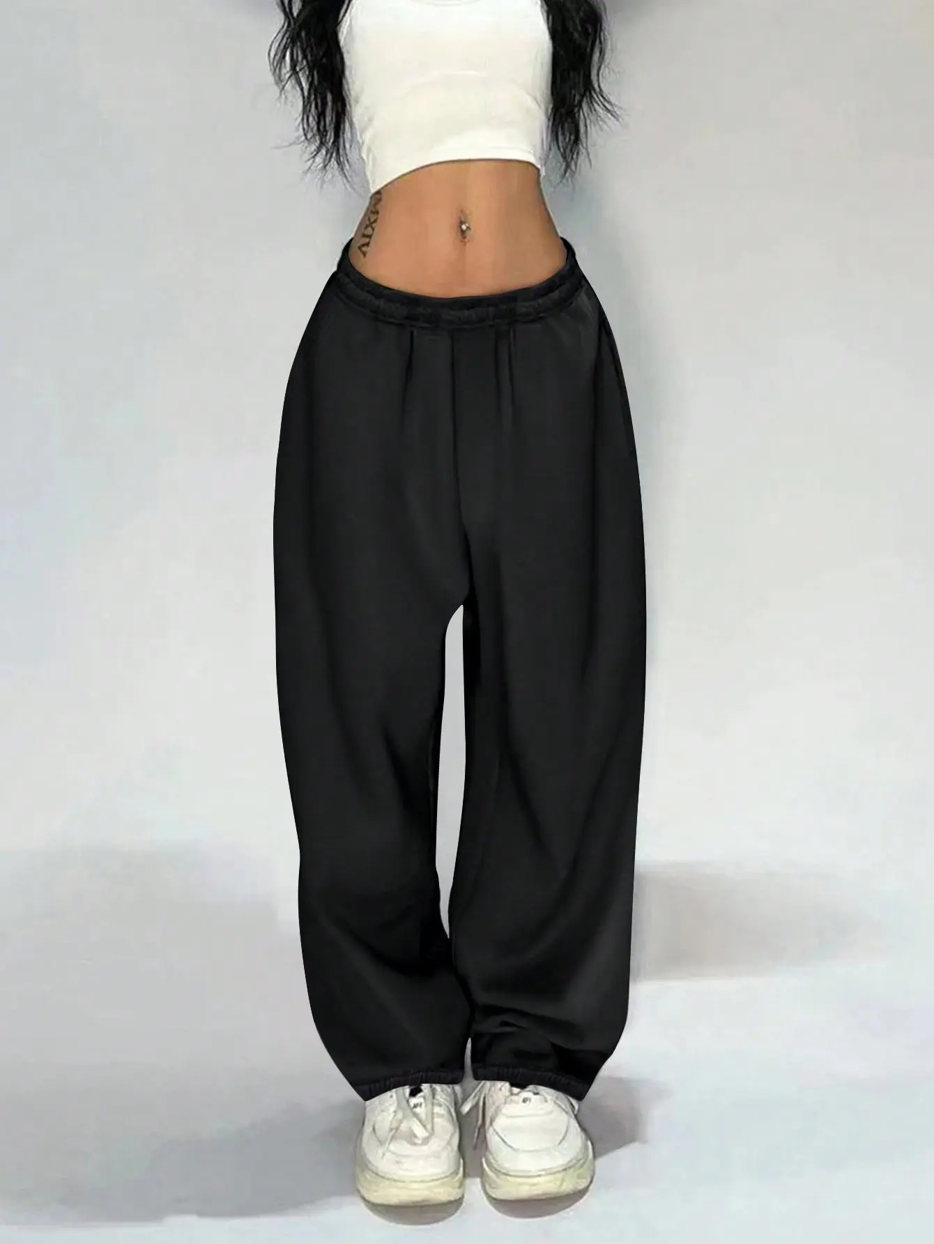 Women's Casual Solid Color Loose Sweatpants