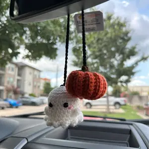 Ghost and Pumpkin Car Hanging