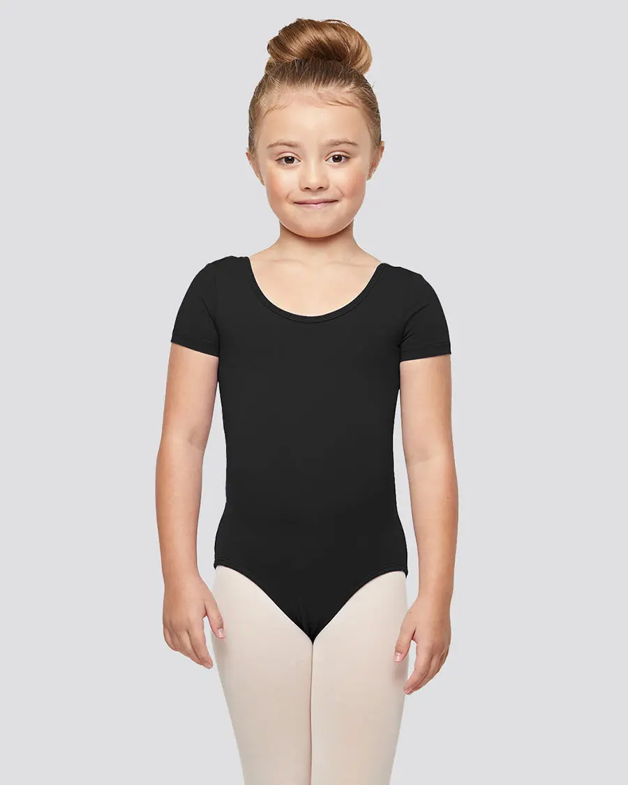Girls Bowknot Short Sleeve Cotton Ballet Leotard Girls Bowknot Short Sleeve Cotton Ballet Leotard