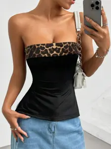 New Elegant Sexy High-Quality Casual Fitted Women's Halter Top Shoulderless Vest, Stylish Backless Design, Perfect for Parties and Events Sleeveless