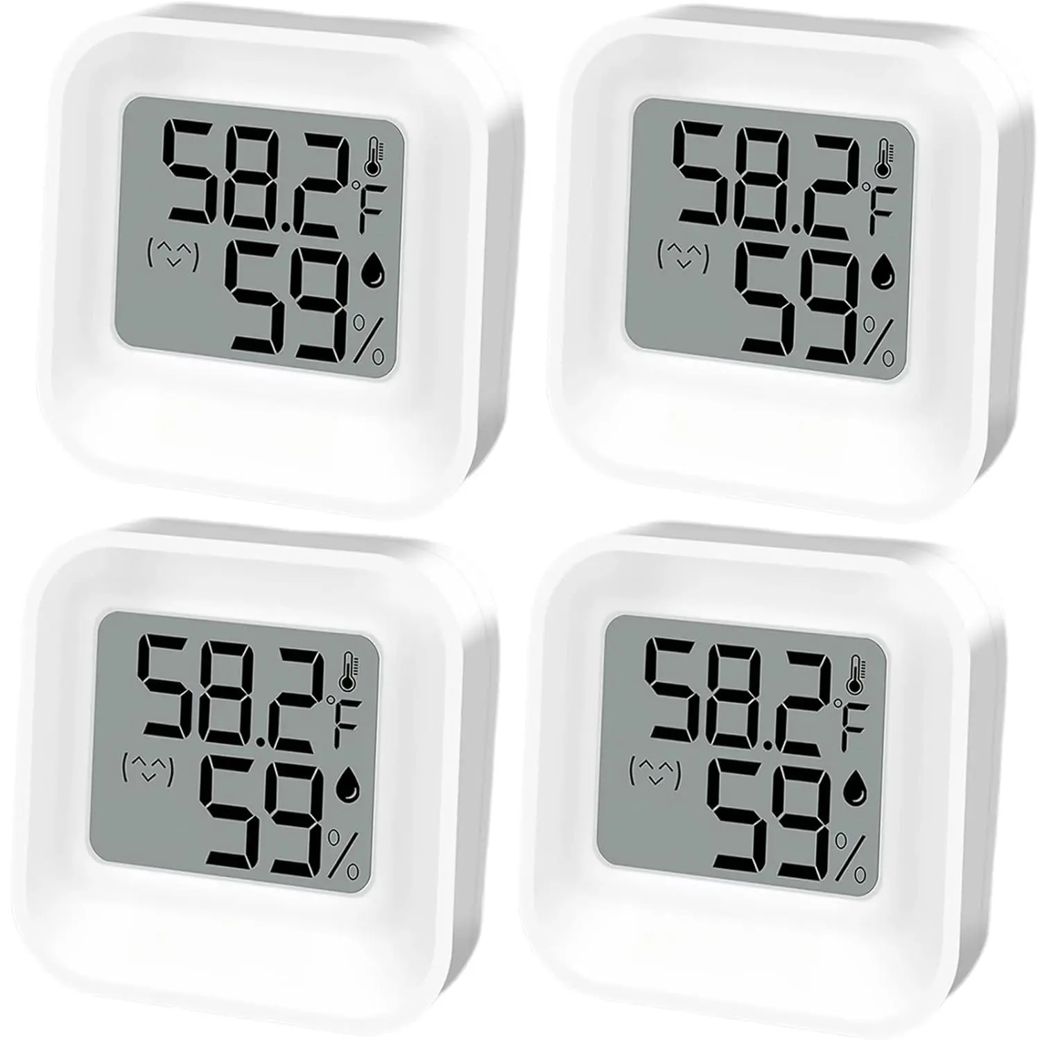 Indoor Humidity Meter Hygrometer 4Pack, Room Thermometer for Accurate Room Temperature , Digital Hygrometer with Indoor Thermometer for ,  , and Humidity Sensor  Comfort
