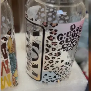 Mom-Designed 8 oz Cups with Glass Straws