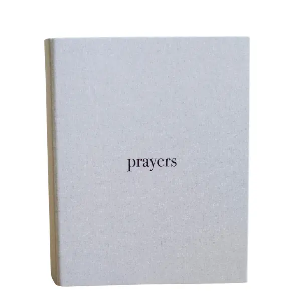 Refillable Prayer Binder Journal - Gender Neutral Gifts, Fabric Cover Guided Christian Bible Study Binder with Guided Prayers, Index Tabs, Printed Pages & Pockets | Coffee and Bible Time
