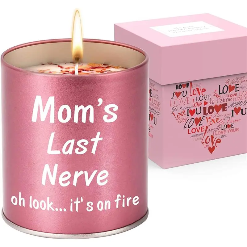 Gifts for Mom Christmas Scented Candles - Stocking Stuffers Mothers Day Christmas Presents Birthday Gifts from Daughter Son Kids Great ldeas Funny Unique New Mom Gift 9oz Gardenia