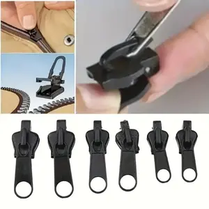6/12/18pcs Zipper Repair Kit, Detachable Universal Zipper Pulls, Clothes Bags Luggage Replacement Parts, No Tool Needed