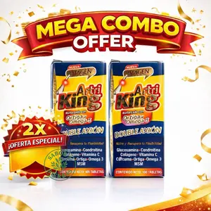 2 Pack King 100 Cápsula vitaminado omega 3, glucosamina, vitamina C