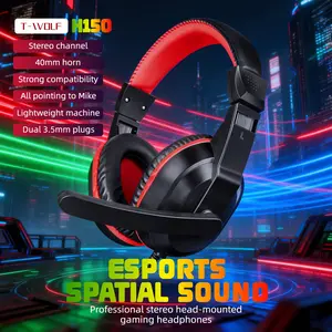 Wired Gaming Headset with Microphone, Clear Sound Over-Ear Gaming Headphones, 3.5mm Gaming Headset for PC Laptop PS4 Xbox Controller, Comfortable Headphones for Gaming