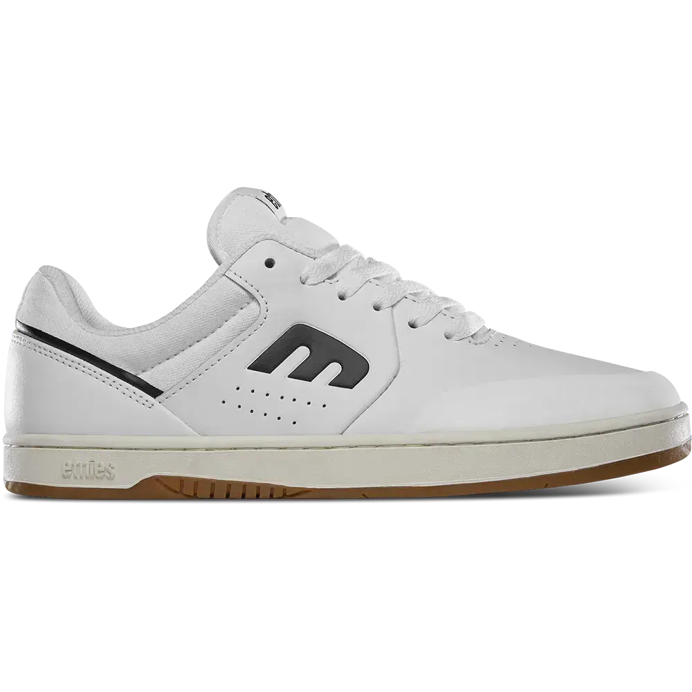 etnies Marana OG Men's Skateboarding Shoes White/Black - Classic Vulcanized Low Top Skate Shoe in Durable Leather and Suede, True to the 2013 Legacy, Round Toe, Laces, Low Cut, Street Shoes, Sports