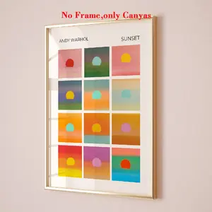 Andy Warhol Sunset Pop Art Poster, Vintage Wall Art Print, Modern Kitchen Decor, Unframed Exhibition Poster, Perfect Housewarming Gift