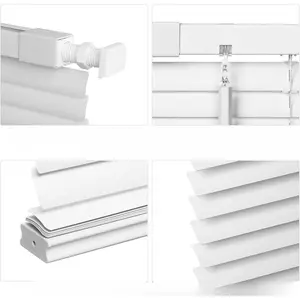 MYshade No-Drill Cordless Horizontal Mini Blinds 23.5" W x 36" H Tool-Free Installation Window Blinds 1" Vinyl Slats Light Filtering Privacy