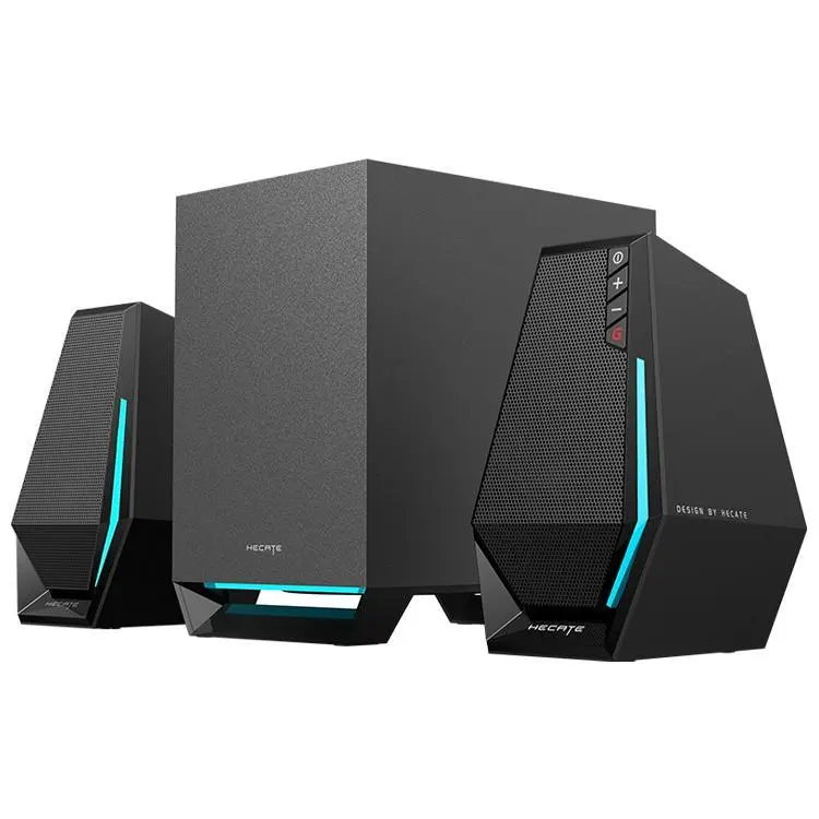 Edifier G1500 MAX 2.1 Gaming Speakers | 60W Peak Power | 4" Subwoofer & 2.5" Satellite Speakers | Bluetooth 5.3 & Multi-Wired Connections | 10 RGB Light Effects | 3 Sound Modes for PC/PS5/Xbox/Phone