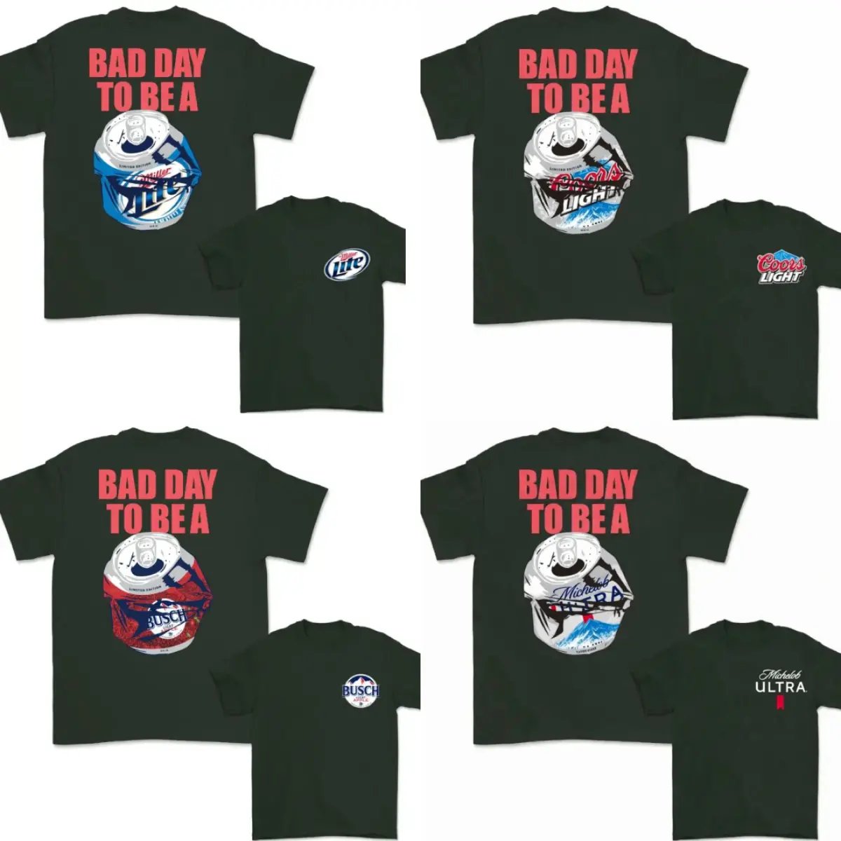 Bad Day to Be a Beer 2 Sided T-Shirt, Father's Day Shirt, Custom Beer Full Color T-Shirt For Women, For Men Top Crewneck Shortsleeve Womenswear