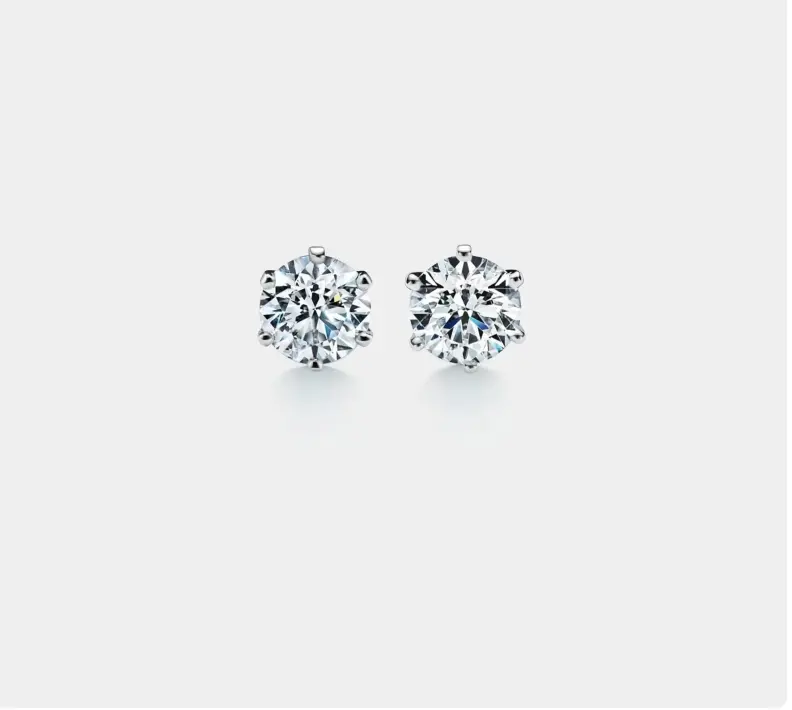 .8 ct Moissanite Diamond Tester Stud Earrings - Classic Stud Design for Everyday Wear & Diamond Comparison