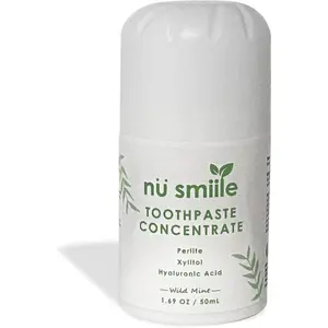Concentrated Whitening Toothpaste by nu smiile - with Perlite and Xylitol - Promotes Oral Health with Nanohydroxyapatite & Hyaluronic Acid - Enamel Safe - Silica Free - Wild Mint - 50mL