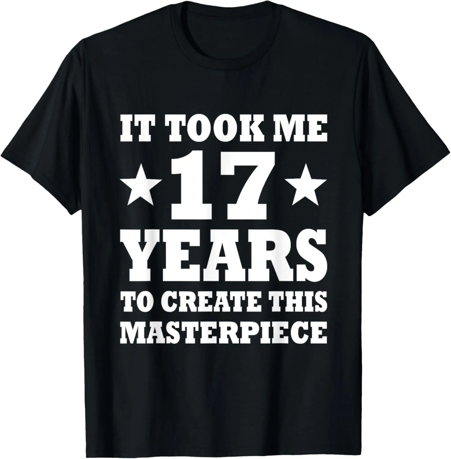 Funny Graphic T-Shirt for Teens, 100% Cotton Vintage Style 17th Birthday Gift Top for Boys and Girls, Funny Graphic Tees, Casual Graphic Tee