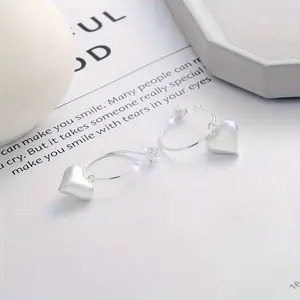 Three-Dimensional Heart Pendant Earrings, Sweet And Versatile, Hypoallergenic, Christmas Gift, Birthday Gift