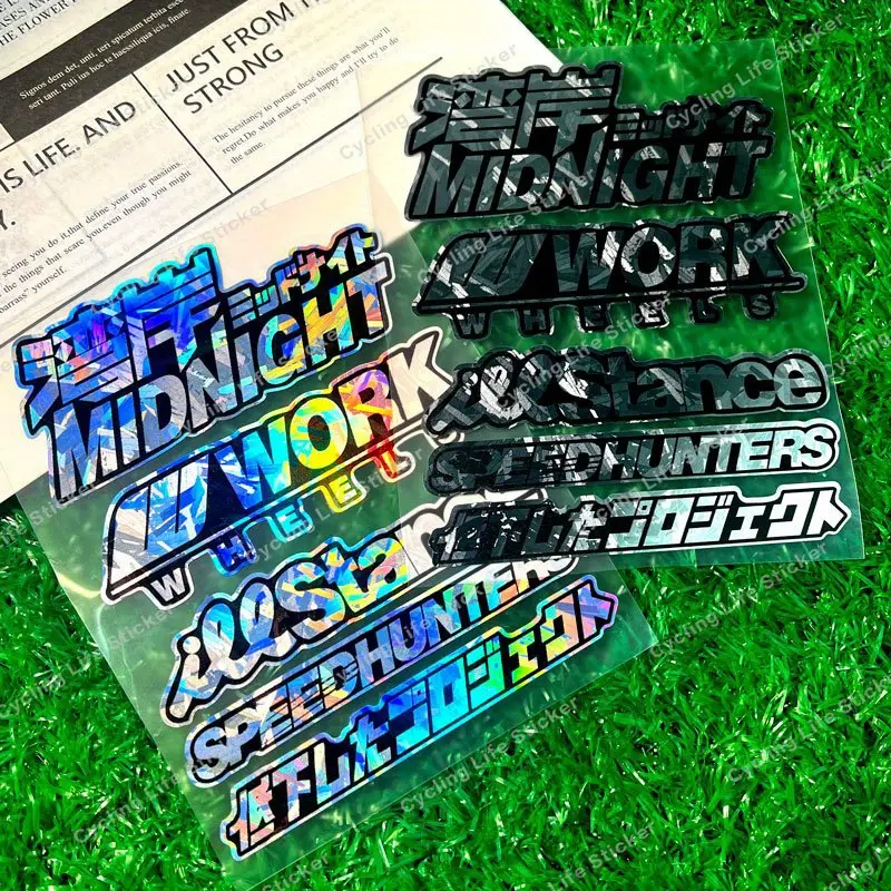 5PCS/SET JDM style modified car sticker sets, Automotive decoration, Speed Hunter waterproof, durable sticker, Sticker For Cars, suitable for motorcycle body, fuel tank, side panels, and windshield. DIY Motorcycle Stickers Car Decals