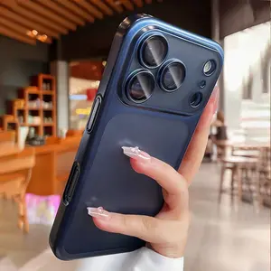 Electroplated Transparent Matte Protective Phone Case Cover Casing for iPhone 17/17 Air/16 Pro Max/15/14 Plus/13/12/11 Pro Max, Lens Protection, Original Feel Accessories