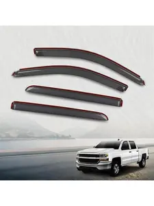 Fit For 14-19 Chevy Silverado/GMC Sierra Crew Cab Rain Guard Window Vent Visor
