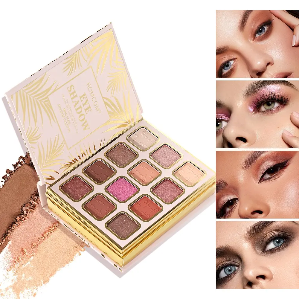 Mini 3-Layer Face Makeup Multi Palette Set, Book-Style 3-in-1 Cosmetic Kit with Eyeshadow, Blush & Lip Gloss, Portable Gift Box