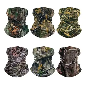 6pcs Camo Face Mask Bandana for Men Women, Breathable Seamless Moisture Wicking Versatile Neck Gaiter summerwins
