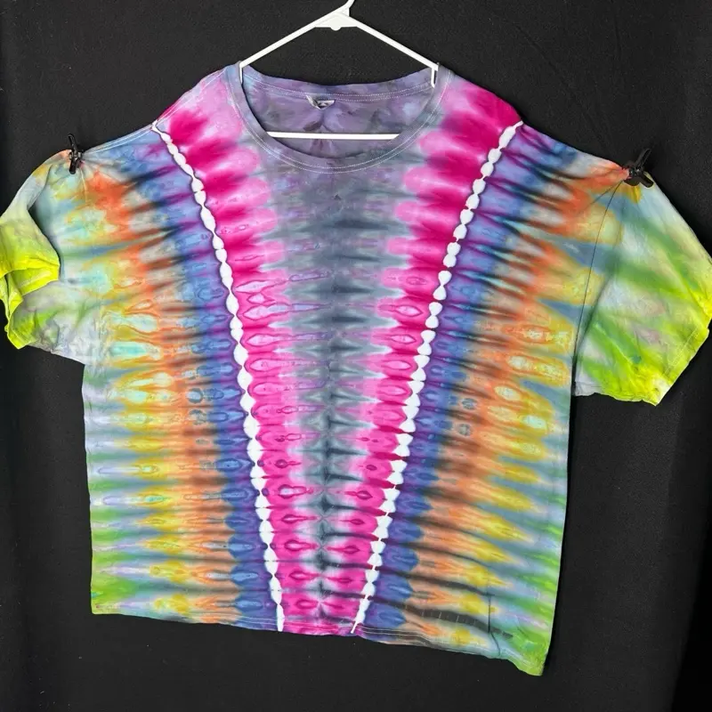 SIZE 3X handmade ice tye dye mandala t shirt 100% cotton